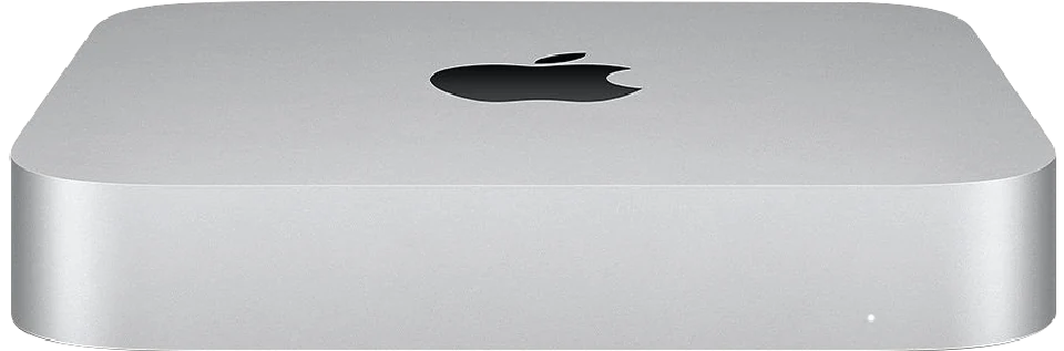 Mac mini M1 de 2020 en color plata, foto oficial de Apple
